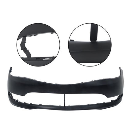 Solid Spare Front Bumper Cover Plastic Black Without Sensor Holes For Chrysler 200 2015-2018