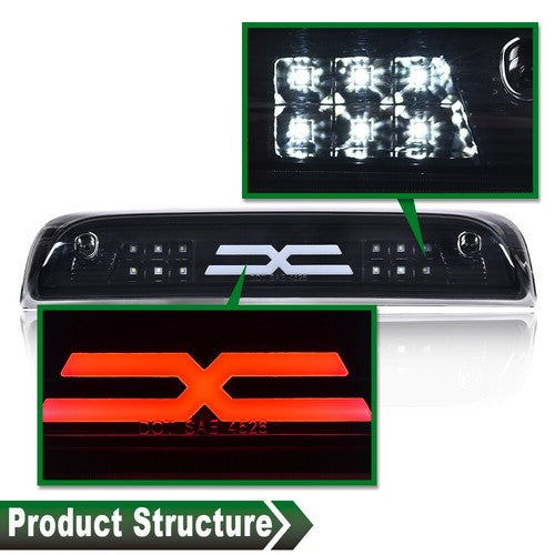 Solid Spare Fit For 14-18 Chevy Silverado GMC Sierra LED Third Brake Light Cargo Lamp Black