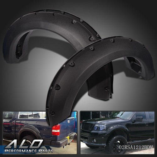 Solid Spare Fit For 2004-2008 Ford F150 Pickup Pocket Rivet Style Bolt On Fender Flares