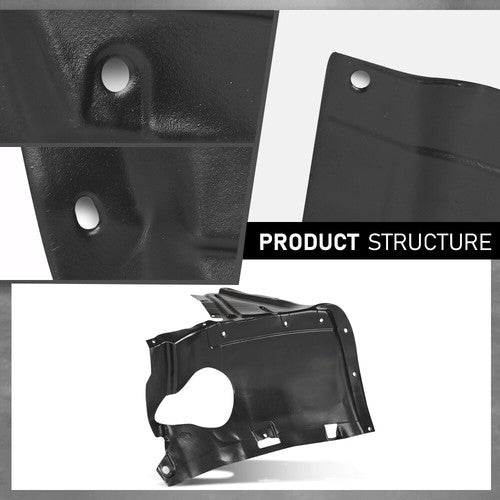 Solid Spare Fit For 09-11 Audi A3 Front Left Front Section Fender Liner Splash Shield