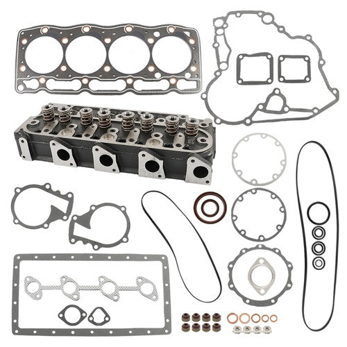 Solid Spare US Complete Cylinder Head & Full Gasket Kit For Kubota V1505 V1505 V1505T V1505E