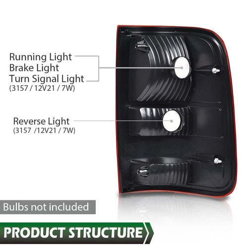 Solid Spare Fit For 04-2006 Ford F150 F-150 Styleside Tail Light Brake Lamp Left Driver Side