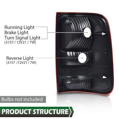Solid Spare Fit For 04-2006 Ford F150 F-150 Styleside Tail Light Brake Lamp Left Driver Side