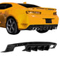 Solid Spare For 2016-24 Chevy Chevrolet Camaro Rear Bumper Diffuser Lip Spoiler Glossy Black