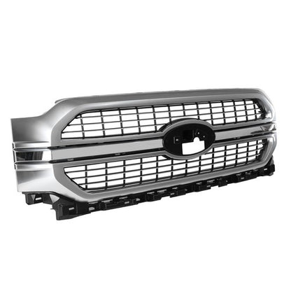 Satin Aluminum Front Bumper Grille Grill For 2021-2023 Ford F-150 F150 Limited