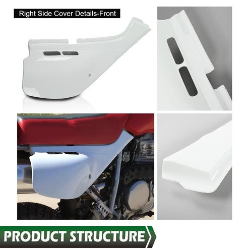 Solid Spare Side Cover Panel Side Fairing Left+Right Fit For 1993-2021 Honda XR650L White