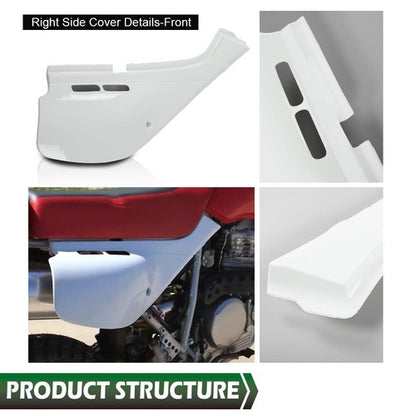 Solid Spare Side Cover Panel Side Fairing Left+Right Fit For 1993-2021 Honda XR650L White