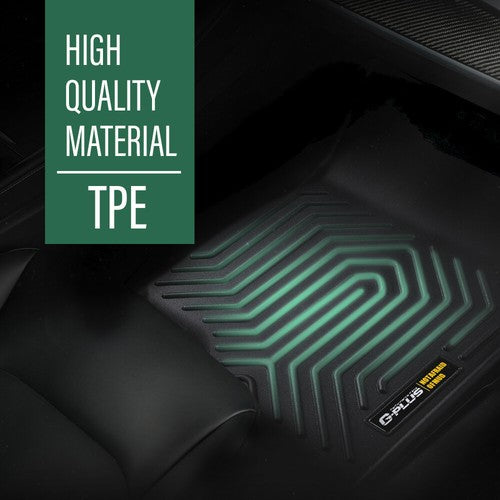 Solid Spare TPE 3 Rows Floor Mats Liner Fit For 21-24 Tahoe Yukon Escalade Bucket Seat