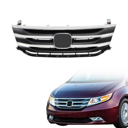 Solid Spare Replaces Front Bumper Upper Grille Grill Compatible For Honda Odyssey 2011-2013