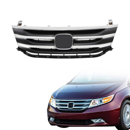 Solid Spare Replaces Front Bumper Upper Grille Grill Compatible For Honda Odyssey 2011-2013