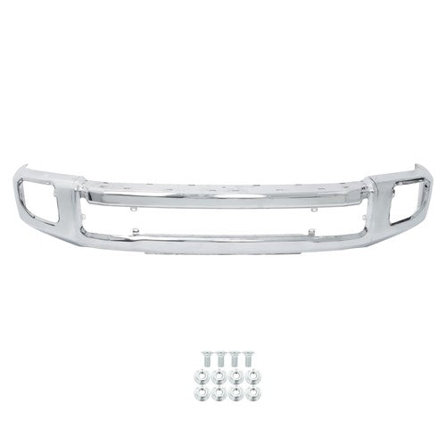 Solid Spare Split-type Front Bumper Face Bar W/o Sensor Holes For Ford F-250 F-350 2020-2022