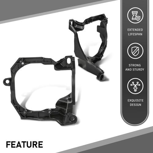 Solid Spare Front Bumper Fog Light Brackets Fit For 2015-2017 Ford Mustang Left+Right Side