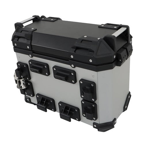 Solid Spare 2×Side Cases Motorcycle 36L Motorbike Hard Side Saddlebag Box Trunk Tour Silver