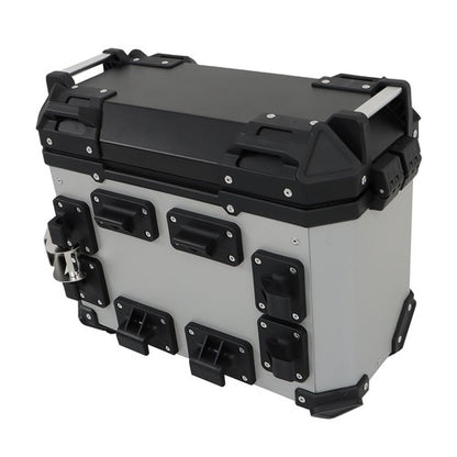 Solid Spare 2×Side Cases Motorcycle 36L Motorbike Hard Side Saddlebag Box Trunk Tour Silver
