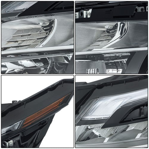 Solid Spare Headlight Turn Signal For Nissan Pathfinder 22-23 Chrome Housing LH LED+Halogen