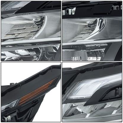Solid Spare Headlight Turn Signal For Nissan Pathfinder 22-23 Chrome Housing LH LED+Halogen
