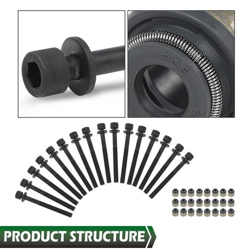 Solid Spare Fit For 05-13 Nissan Frontier Pathfinder Xterra 4.0L Head Gasket Bolts VQ40DE