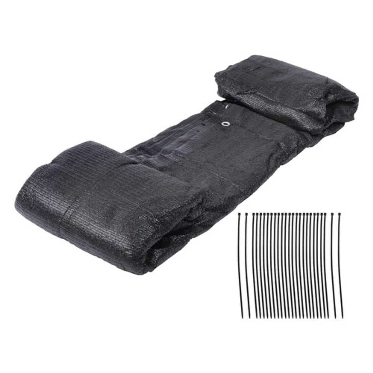 Solid Spare Garden Privacy Fence 5FTx50FT Heavy Duty Barrier Net With Zip Ties Black