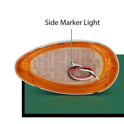 Solid Spare Fit For Freightliner Sleeper Cab Trucks Side Marker Turn Signal LED Lights