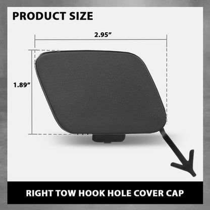 Solid Spare Fit For 2017 2018 2019 Audi Q7 Front Bumper Tow Hook Eye Cover 4M0807241B4W3