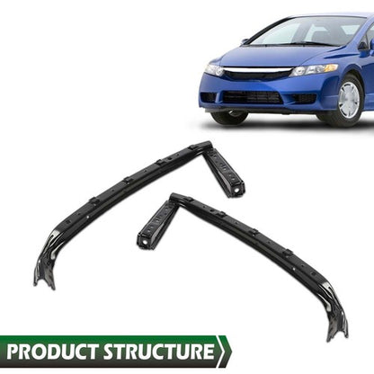 Solid Spare Bumper Brackets Fit For 2006-2011 Honda Civic Sedan Front Left+Right Side
