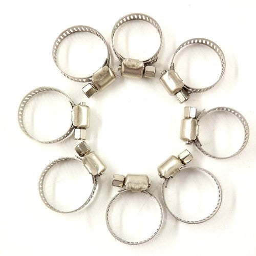Solid Spare 3/4"-1" 15pcs Adjustable Stainless Steel Drive Hose Clamps Fuel Line Worm Clip