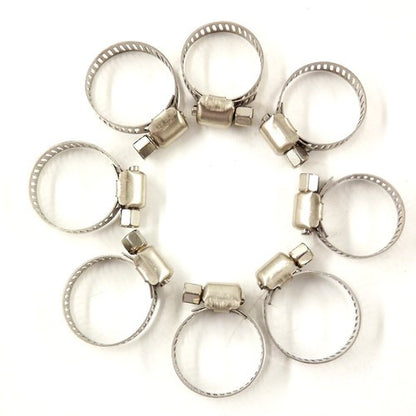 Solid Spare 3/4"-1" 15pcs Adjustable Stainless Steel Drive Hose Clamps Fuel Line Worm Clip