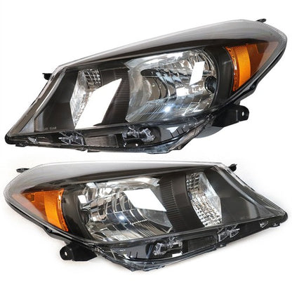 For 2012-2014 Toyota Yaris Hatchback Pair Halogen Headlights Lamp Left & Right