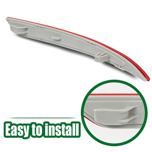 Solid Spare Rear Bumper Reflector Light Left+Right Side Red Fit For 2013-2018 Ford Fusion