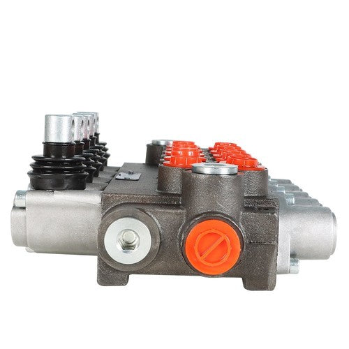 Solid Spare 5 Spool 13 GPM 3600 PSI SAE Ports Hydraulic Control Valve Double Acting New
