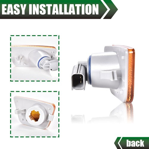 Solid Spare Fit For 2011-2015 Chevy Cruze Front Bumper Side Marker Light Assembly Left LH