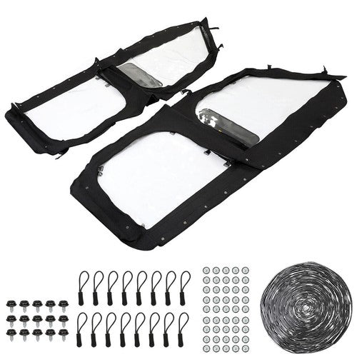 Solid Spare For Polaris General XP 4 1000 2PCS Soft Cab Enclosure Upper Doors （Left + Right）