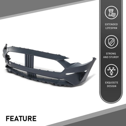 Solid Spare Front Bumper Cover Fascia Fit For 2018-2021 Ford Mustang With Tow Hook Hole