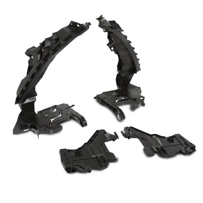 Solid Spare Fit For AUDI A4 B8 08-12 S4 Headlight Mount Bracket Support + Base Plate Kit
