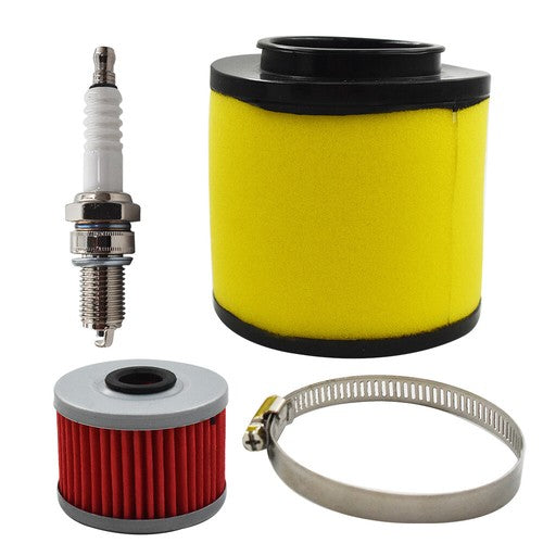 Solid Spare Air Oil Filter & Spark Plug For Honda Foreman 450 TRX450ES 4x4 ES 1999-2001
