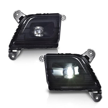 Solid Spare Fit For 2019-2022 Chevy Silverado 1500 New Generation LED Fog Lights Lamp Black