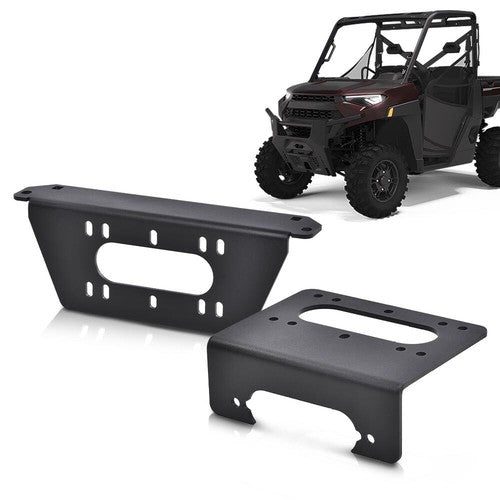 Solid Spare Winch Mount Plate Bracket Fit For 18-23 Polaris Full Size Ranger 1000 XP 4x4