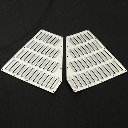 Solid Spare 2Pcs Silver Hood Louver Alum Vent Panels Kit For Jeep XJ Cherokee 1984-2001