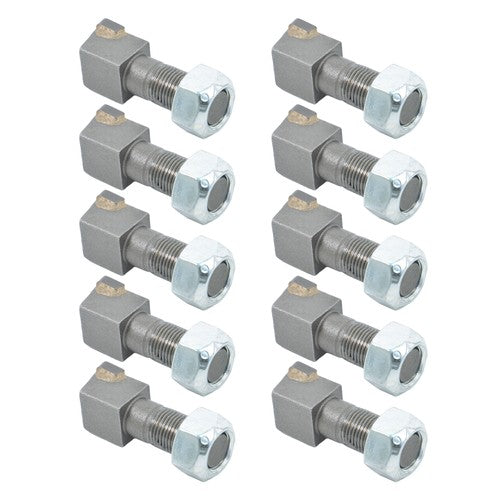Solid Spare 10x Threaded Stump Grinder Teeth 2-1/2" Fit for Bradco Shaver Ashland Baumaligh