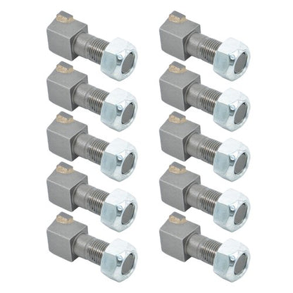 Solid Spare 10x Threaded Stump Grinder Teeth 2-1/2" Fit for Bradco Shaver Ashland Baumaligh