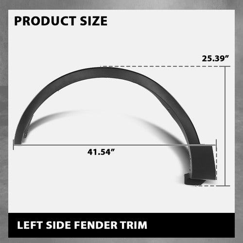 Solid Spare Front Left Side Fender Flare Wheel Arch Molding Fit For 2016-2019 Ford Explorer