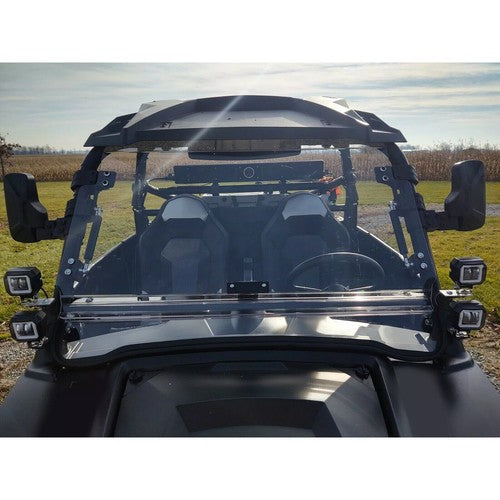 Solid Spare Clear Windshield Flip For Polaris RZR 800 570 / RZR XP 900 / XP 4 800 900 11-14