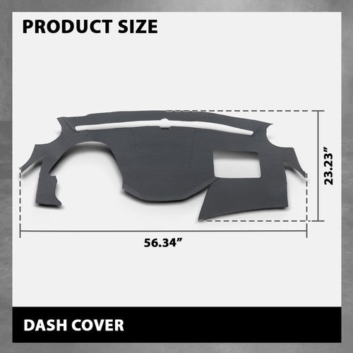 Solid Spare TPE Dash Cover Fit For 11-14 Hyundai Sonata Dark Gray Dashboard Cover