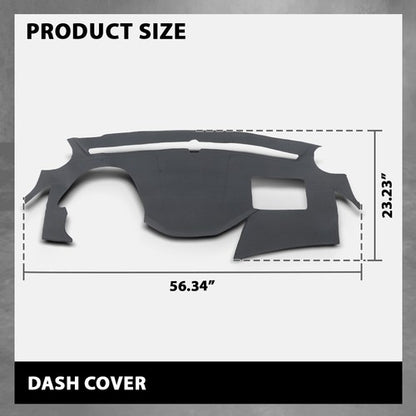 Solid Spare TPE Dash Cover Fit For 11-14 Hyundai Sonata Dark Gray Dashboard Cover