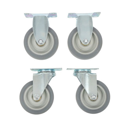 Solid Spare 4 Pack (Two Straight, Two Inclined) 4" Heavy Duty Swivel Caster Wheels 1200Lbs
