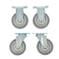 Solid Spare 4 Pack (Two Straight, Two Inclined) 4" Heavy Duty Swivel Caster Wheels 1200Lbs