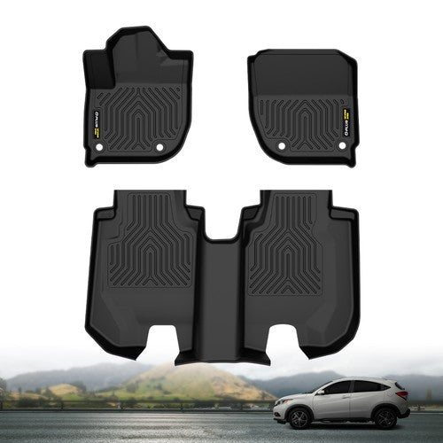 Solid Spare TPE Floor Mats Fit For 2016-2022 Honda HRV HR-V All-Weather Protection Liners