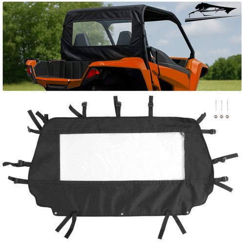 Solid Spare Black Soft Rear Panel Window/Dust Barrier For Arctic Cat Wildcat Trail 700