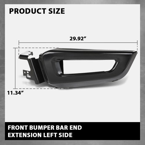 Solid Spare Fit For 2017-2020 Ford F150 Raptor Front Left Bumper Trim Cover HL3Z17811B