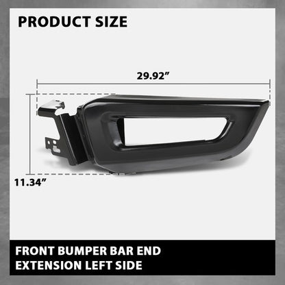Solid Spare Fit For 2017-2020 Ford F150 Raptor Front Left Bumper Trim Cover HL3Z17811B